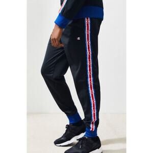 Champion Black Side Tape Track Pants Size M Excellent Condition